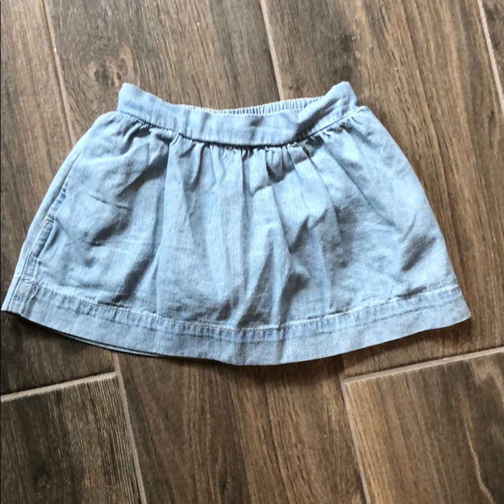 Light denim skirt 4T, fits 3T built in shorts